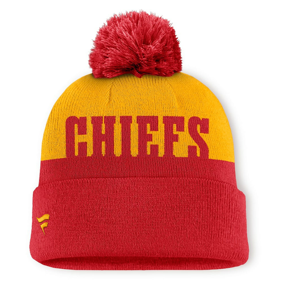 Kansas City Chiefs Punter Cuffed Knit Hat with Pom Red | Fanatics