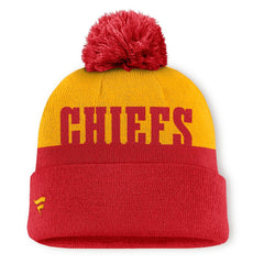 Kansas City Chiefs Punter Cuffed Knit Hat with Pom Red | Fanatics