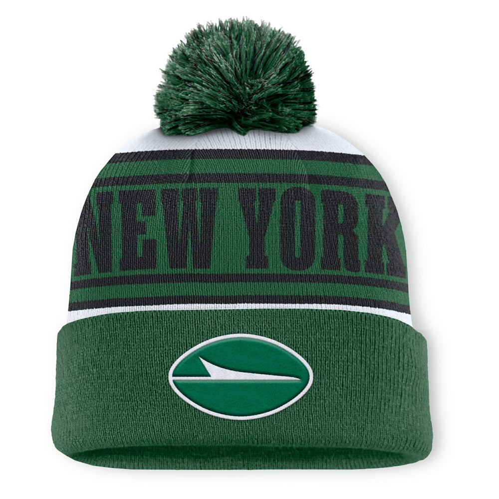 New York Jets Center Cuffed Knit Hat with Pom Green | Fanatics