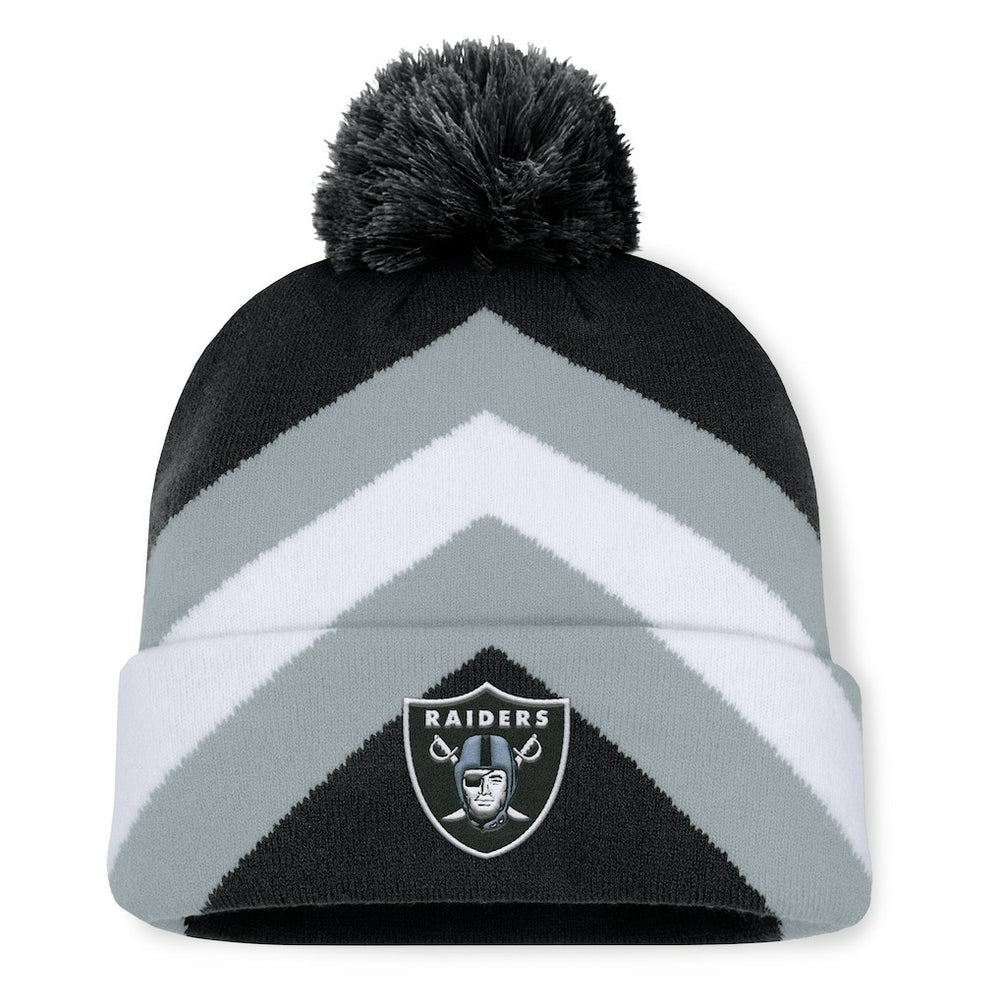 Las Vegas Raiders Women's Cornerback Cuffed Knit Hat with Pom Black | Fanatics
