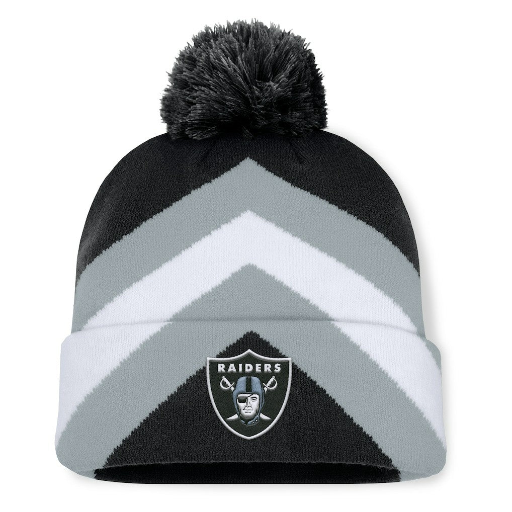 Las Vegas Raiders Women's Cornerback Cuffed Knit Hat with Pom Black | Fanatics