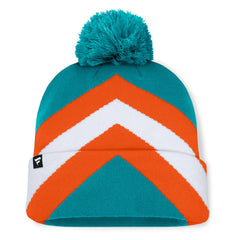 Miami Dolphins Women's Cornerback Cuffed Knit Hat with Pom Aqua | Fanatics