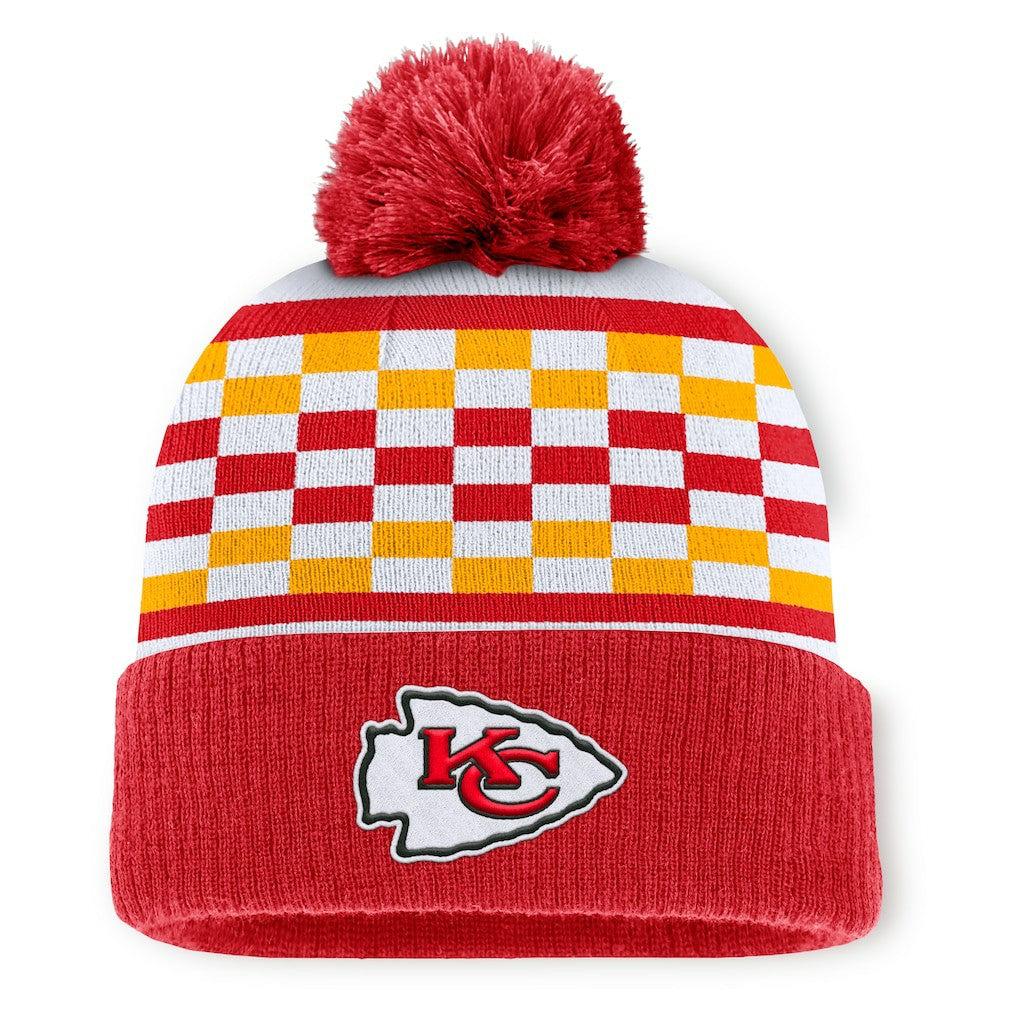 Kansas City Chiefs Women's End Zone Cuffed Knit Hat with Pom Red | Fanatics