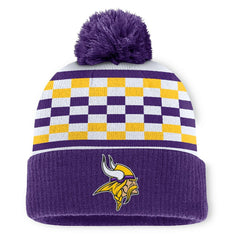 Minnesota Vikings Women's End Zone Cuffed Knit Hat with Pom Purple | Fanatics