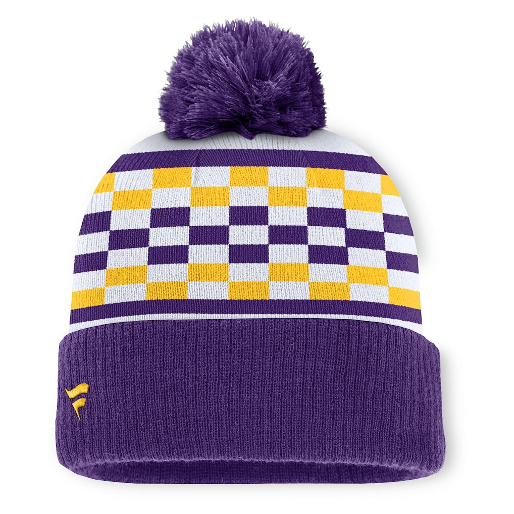 Minnesota Vikings Women's End Zone Cuffed Knit Hat with Pom Purple | Fanatics