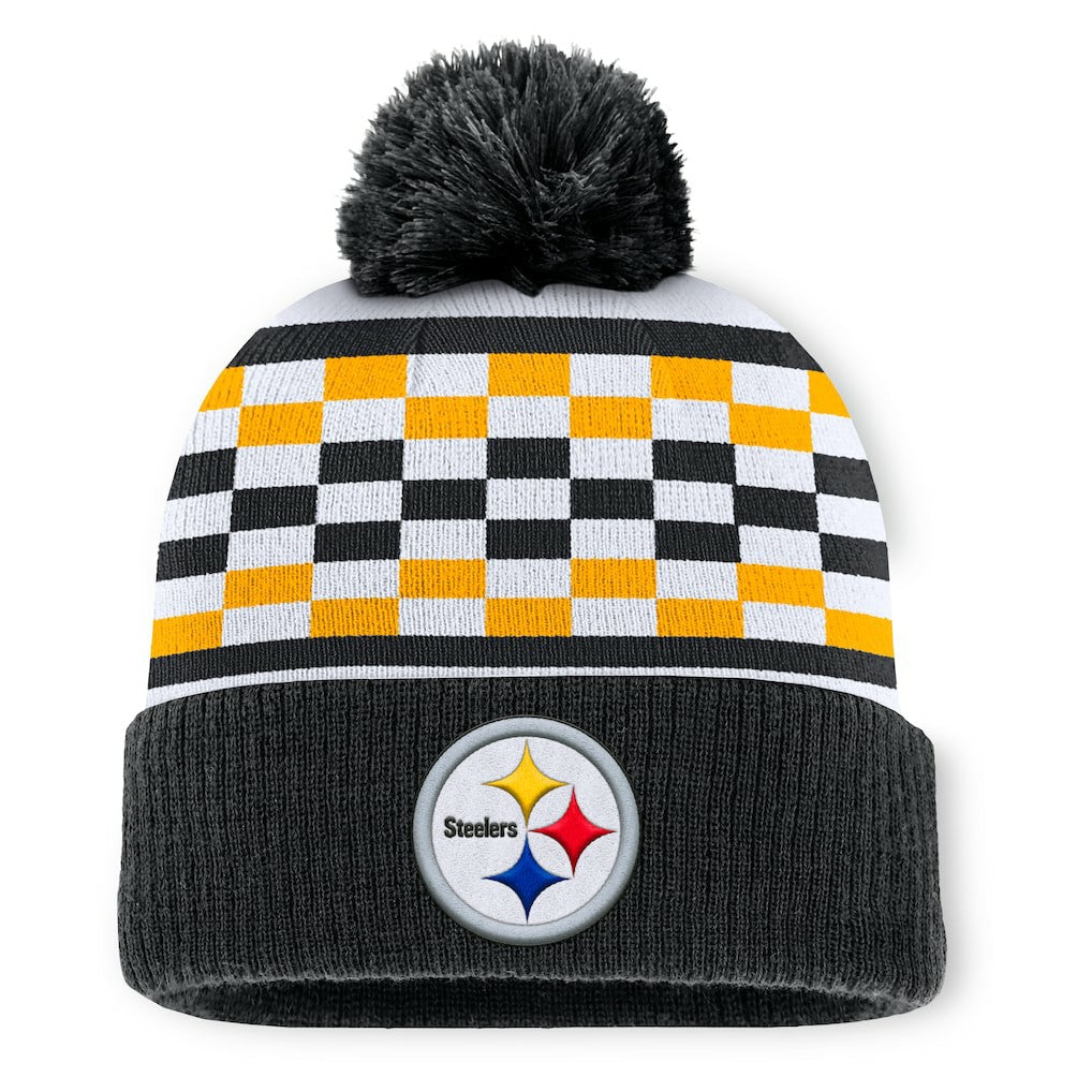 Pittsburgh Steelers Women's End Zone Cuffed Knit Hat with Pom Black | Fanatics