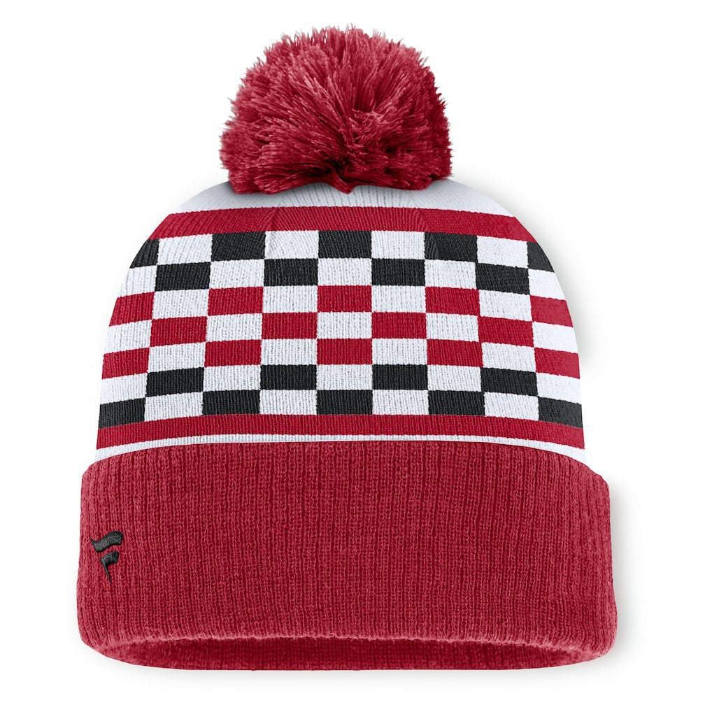 San Francisco 49ers Women's End Zone Cuffed Knit Hat with Pom Scarlet | Fanatics