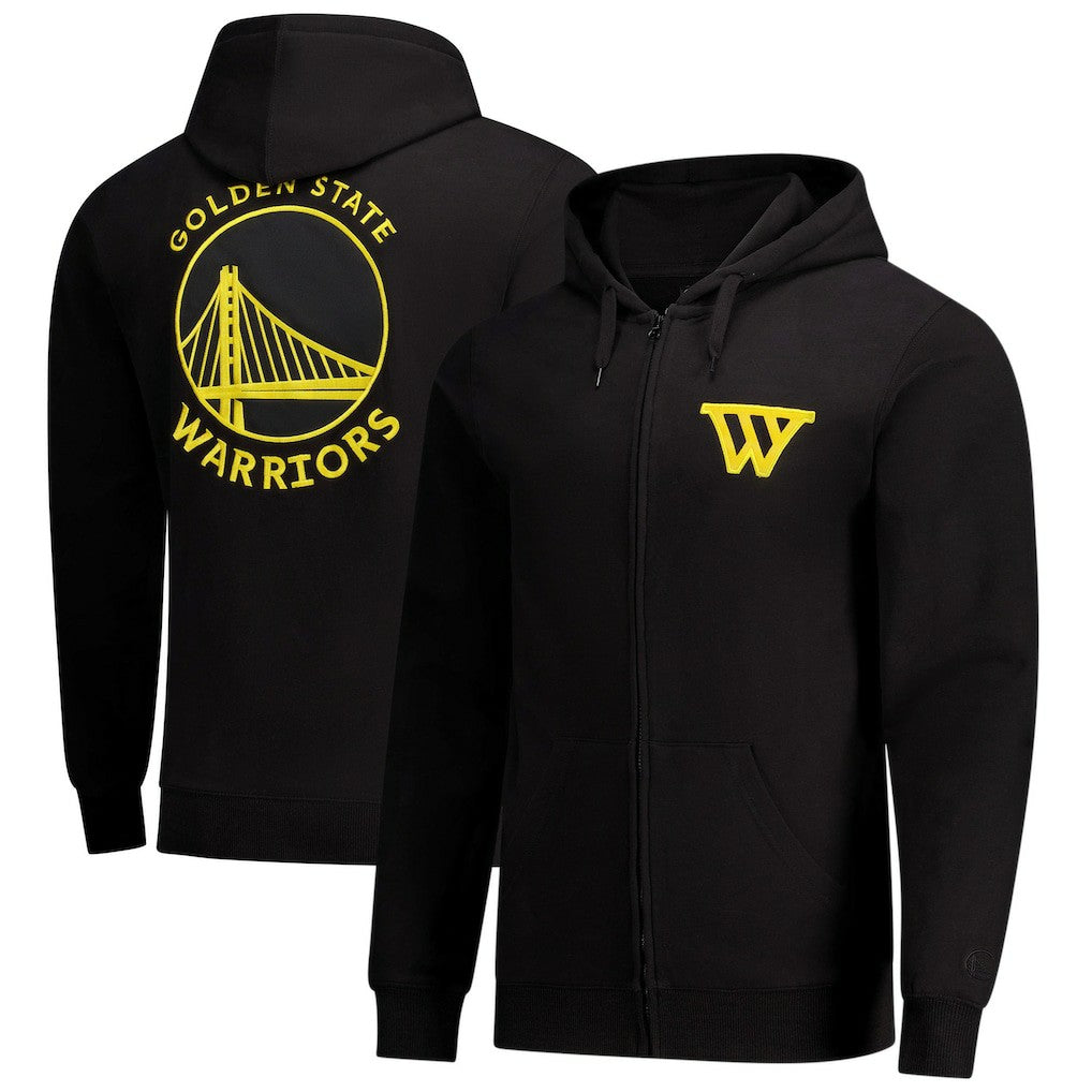 Golden State Warriors FISLL x Benny Gold Unisex Statement Edition Full-Zip Hoodie Black - NBA