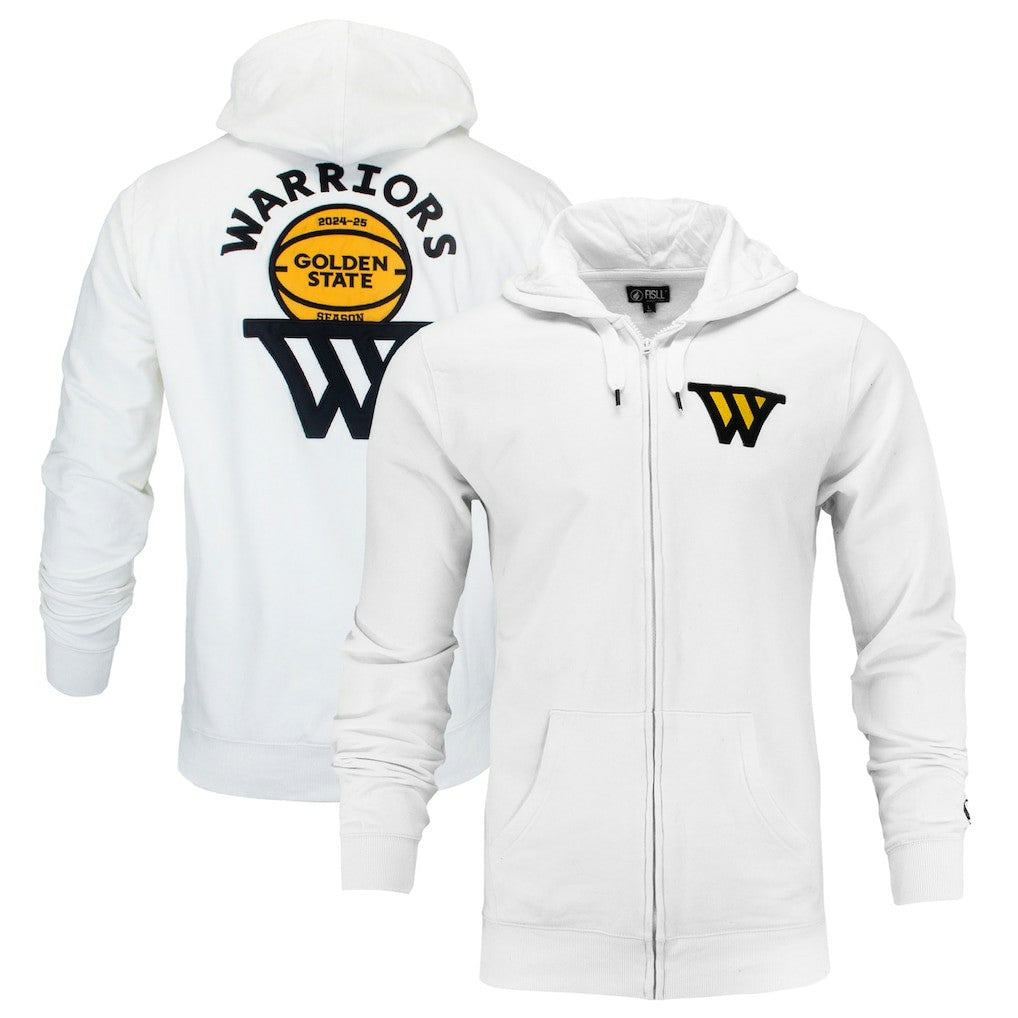Golden State Warriors FISLL x Benny Gold Unisex Association Edition Full-Zip Hoodie White - NBA