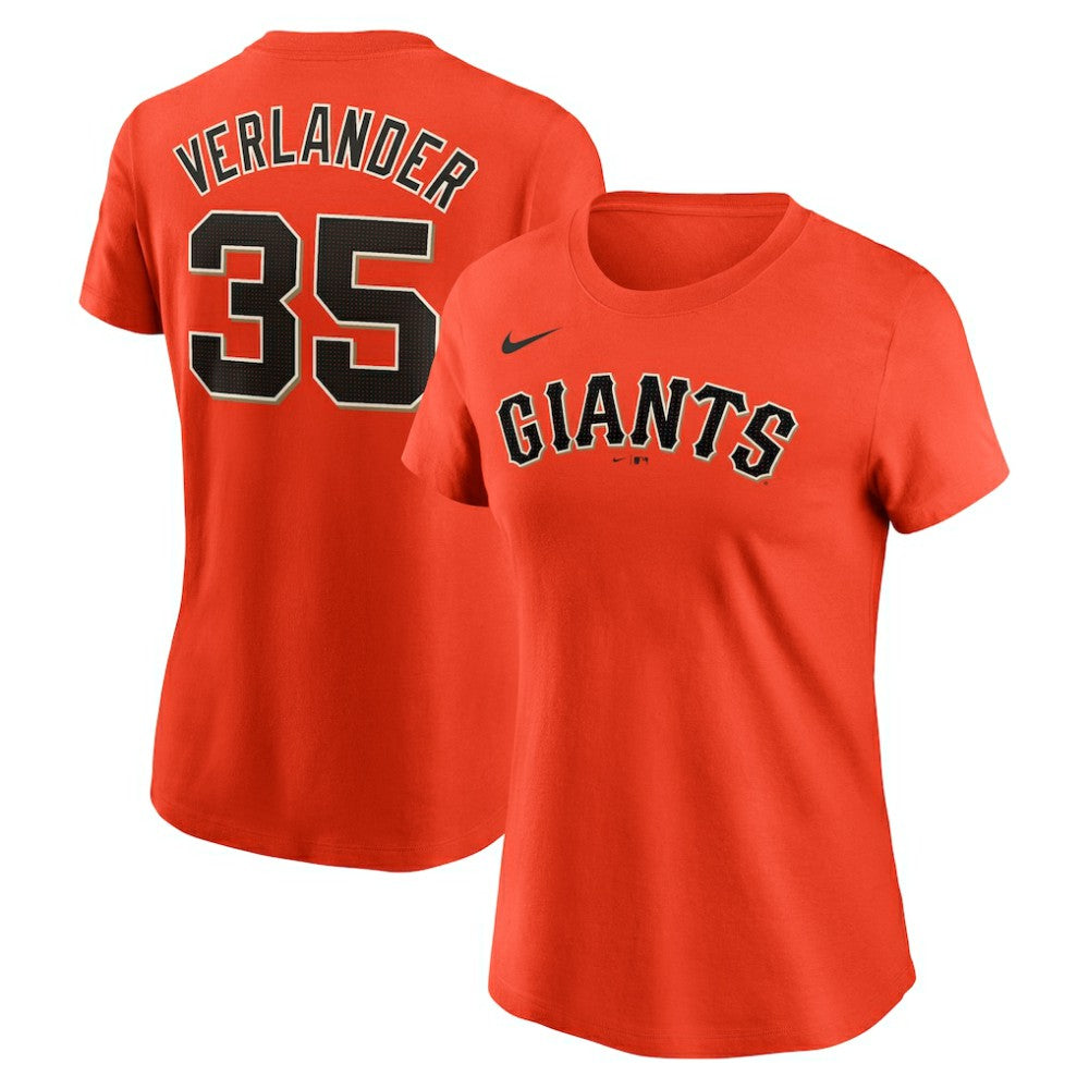 Justin Verlander San Francisco Giants Nike Women's Cooperstown Collection Fuse Name & Number T-Shirt - MLB