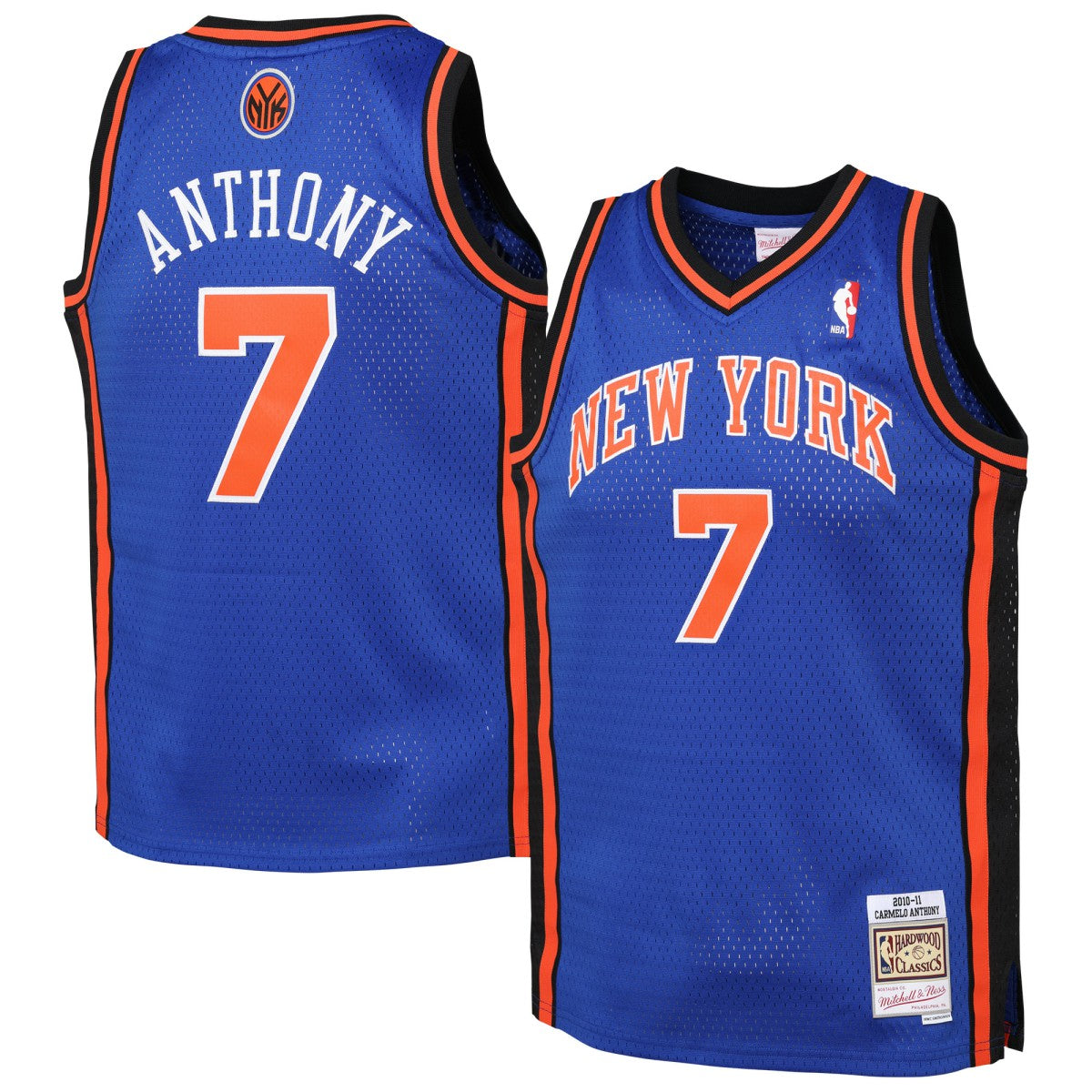 Carmelo Anthony New York Knicks Youth 2010/11 Hardwood Classics Swingman Jersey Blue - NBA