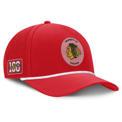 Chicago Blackhawks Fanatics Centennial Pinched Front Adjustable Hat - Red - NHL