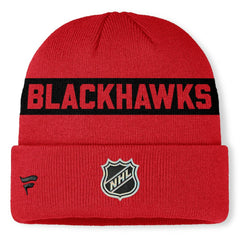 Chicago Blackhawks Fanatics Centennial Cuffed Knit Hat - Red - NHL