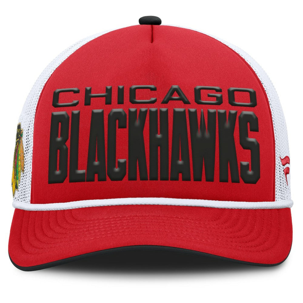 Chicago Blackhawks Fanatics Centennial Foam Front Adjustable Trucker Hat - Red/White - NHL