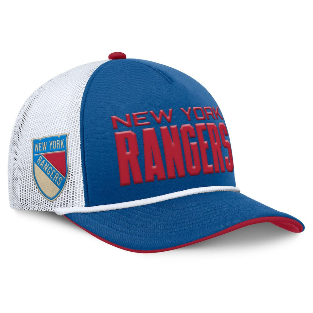 New York Rangers Fanatics Centennial Authentic Pro Foam Front Adjustable Trucker Hat - Blue/White - NHL