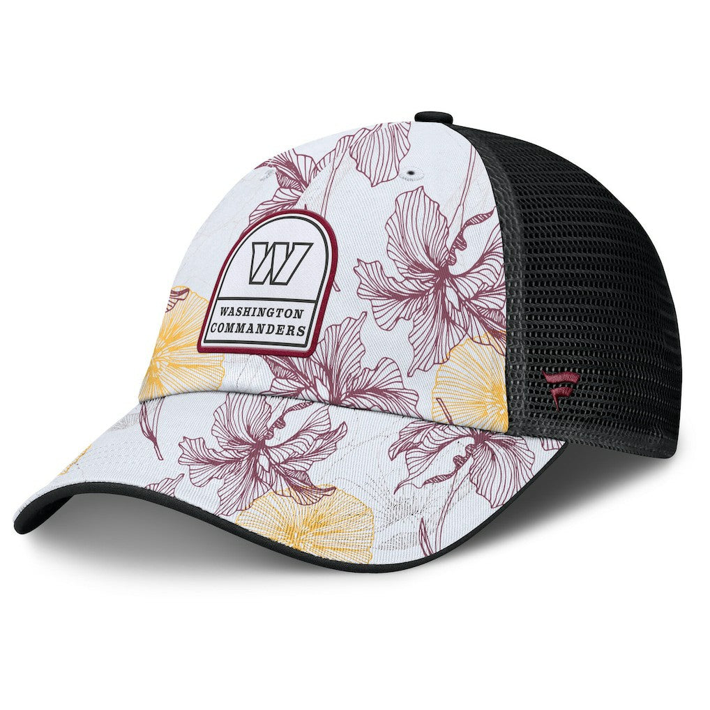 Washington Commanders Tropical Adjustable Trucker Hat White/Black | Fanatics