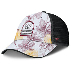 Washington Commanders Tropical Adjustable Trucker Hat White/Black | Fanatics