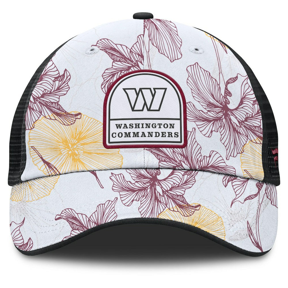 Washington Commanders Tropical Adjustable Trucker Hat White/Black | Fanatics