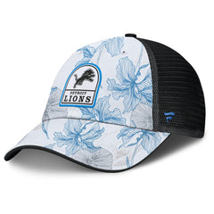 Detroit Lions Tropical Adjustable Trucker Hat White/Black | Fanatics