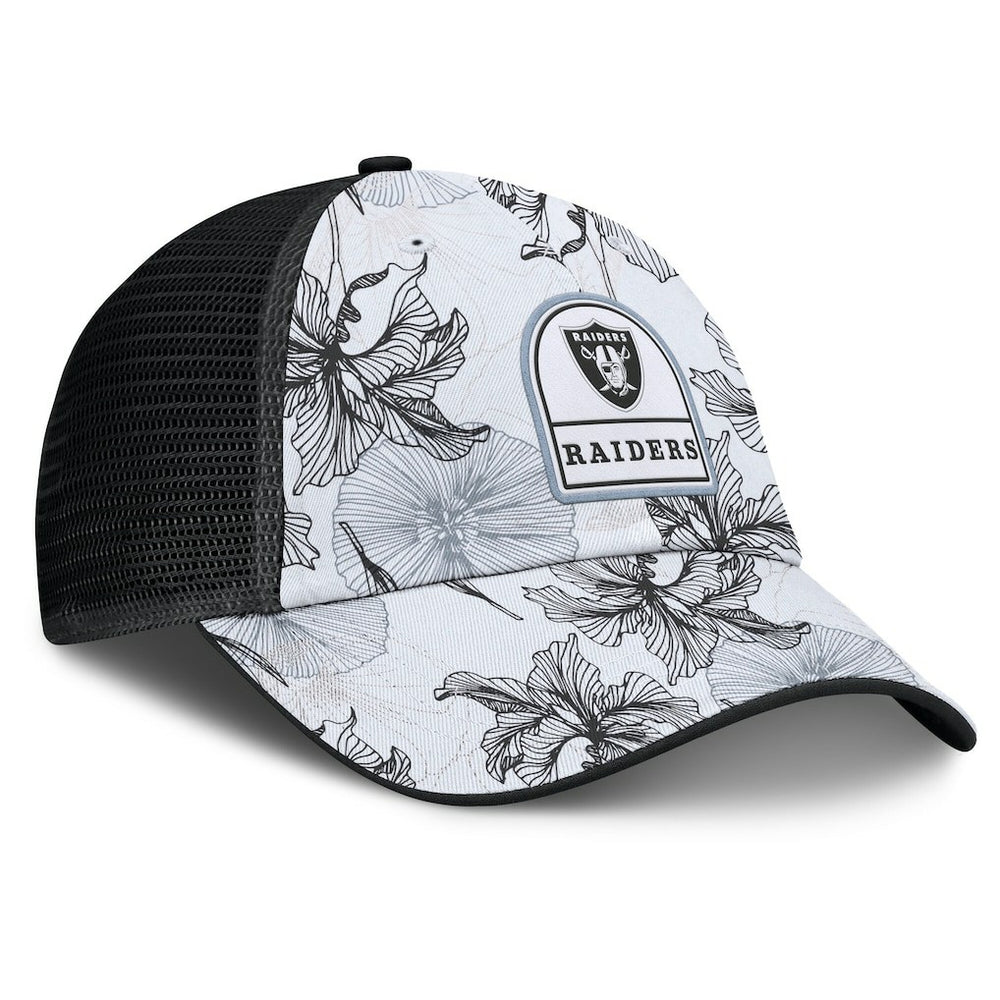 Las Vegas Raiders Tropical Adjustable Trucker Hat White/Black | Fanatics