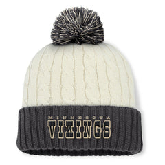 Minnesota Vikings Women's Coaxial Cuffed Knit Hat with Pom Cream | Fanatics
