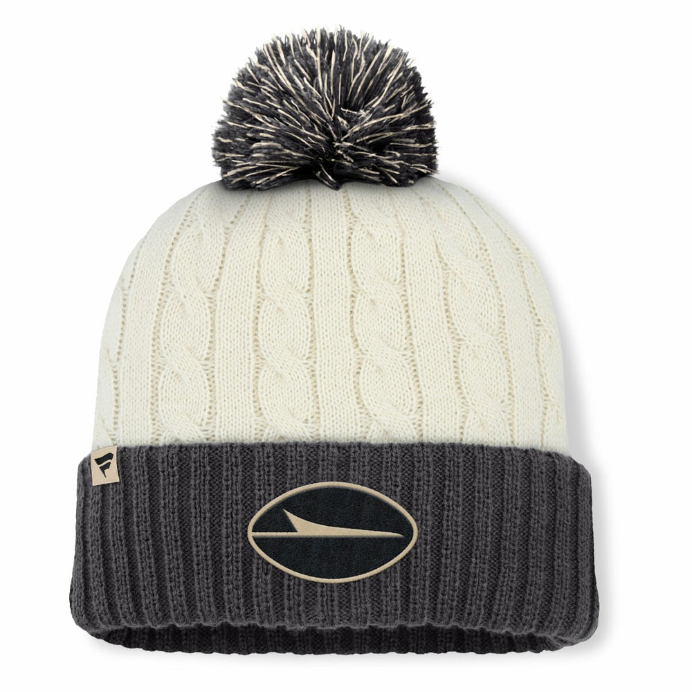 New York Jets Women's Coaxial Cuffed Knit Hat with Pom Cream | Fanatics