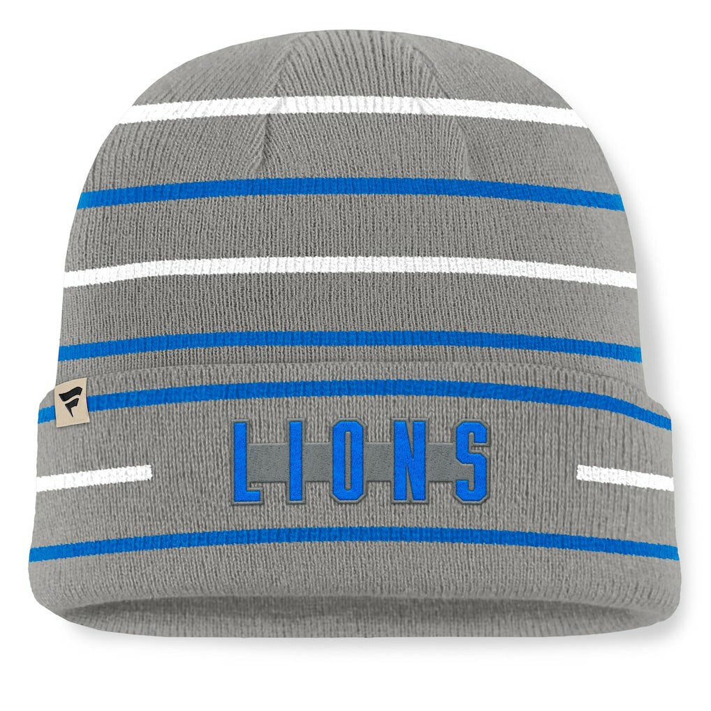 Detroit Lions Throwback Yard Lines Cuffed Knit Hat Gray | Fanatics
