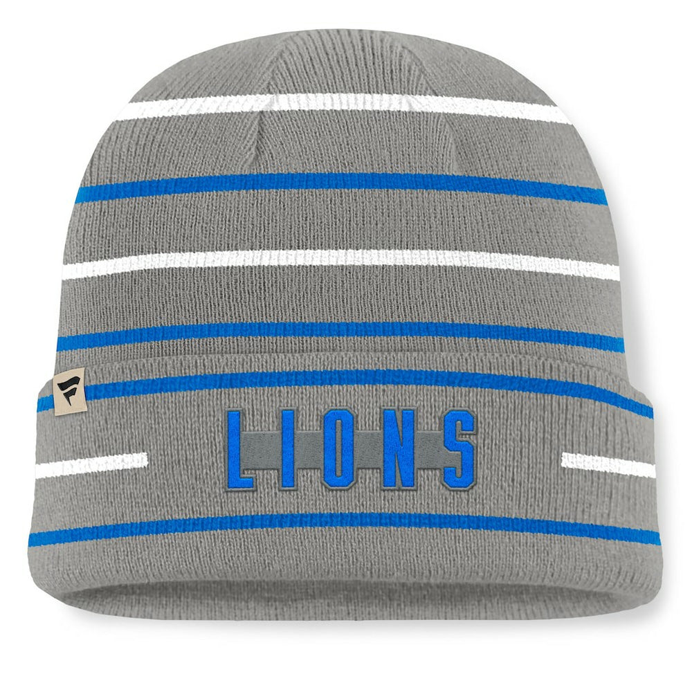 Detroit Lions Throwback Yard Lines Cuffed Knit Hat Gray | Fanatics