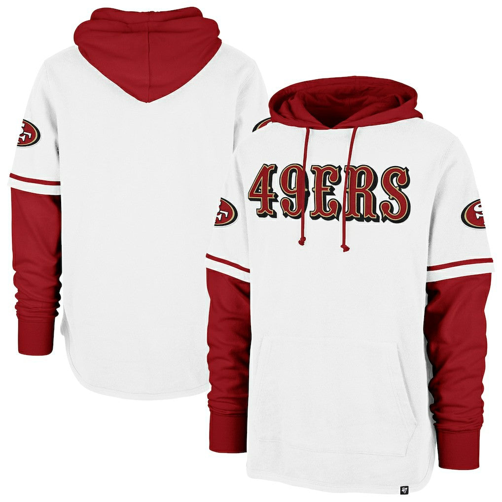 San Francisco 49ers '47 Trifecta Shortstop Pullover Hoodie White | 47 brand