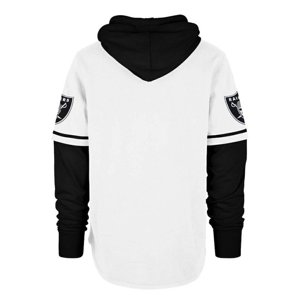Las Vegas Raiders '47 Trifecta Shortstop Pullover Hoodie White | 47 brand