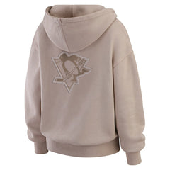 Pittsburgh Penguins WEAR by Erin Andrews Women's Washed Pullover Crewdie - Tan - NHL