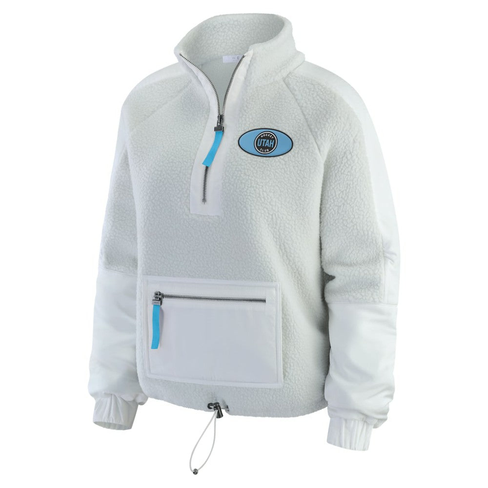 Utah Mammoth WEAR by Erin Andrews Women's Polar Fleece Quarter-Zip Jacket - Gray - NHL