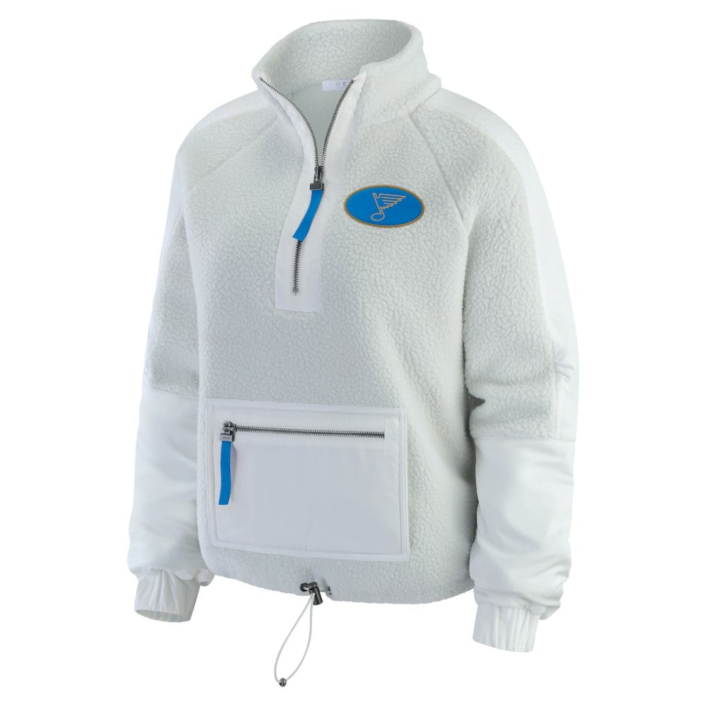 St. Louis Blues WEAR by Erin Andrews Women's Polar Fleece Quarter-Zip Jacket - Gray - NHL