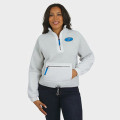 St. Louis Blues WEAR by Erin Andrews Women's Polar Fleece Quarter-Zip Jacket - Gray - NHL