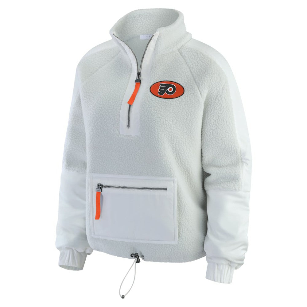 Philadelphia Flyers WEAR by Erin Andrews Women's Polar Fleece Quarter-Zip Jacket - Gray - NHL
