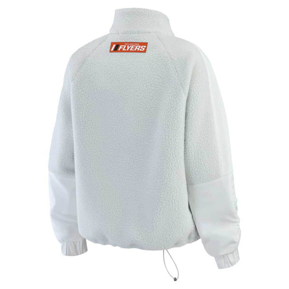 Philadelphia Flyers WEAR by Erin Andrews Women's Polar Fleece Quarter-Zip Jacket - Gray - NHL