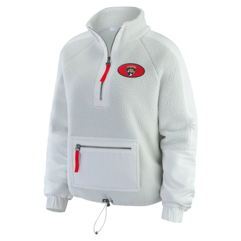 Florida Panthers WEAR by Erin Andrews Women's Polar Fleece Quarter-Zip Jacket - Gray - NHL