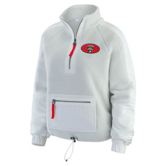 Florida Panthers WEAR by Erin Andrews Women's Polar Fleece Quarter-Zip Jacket - Gray - NHL