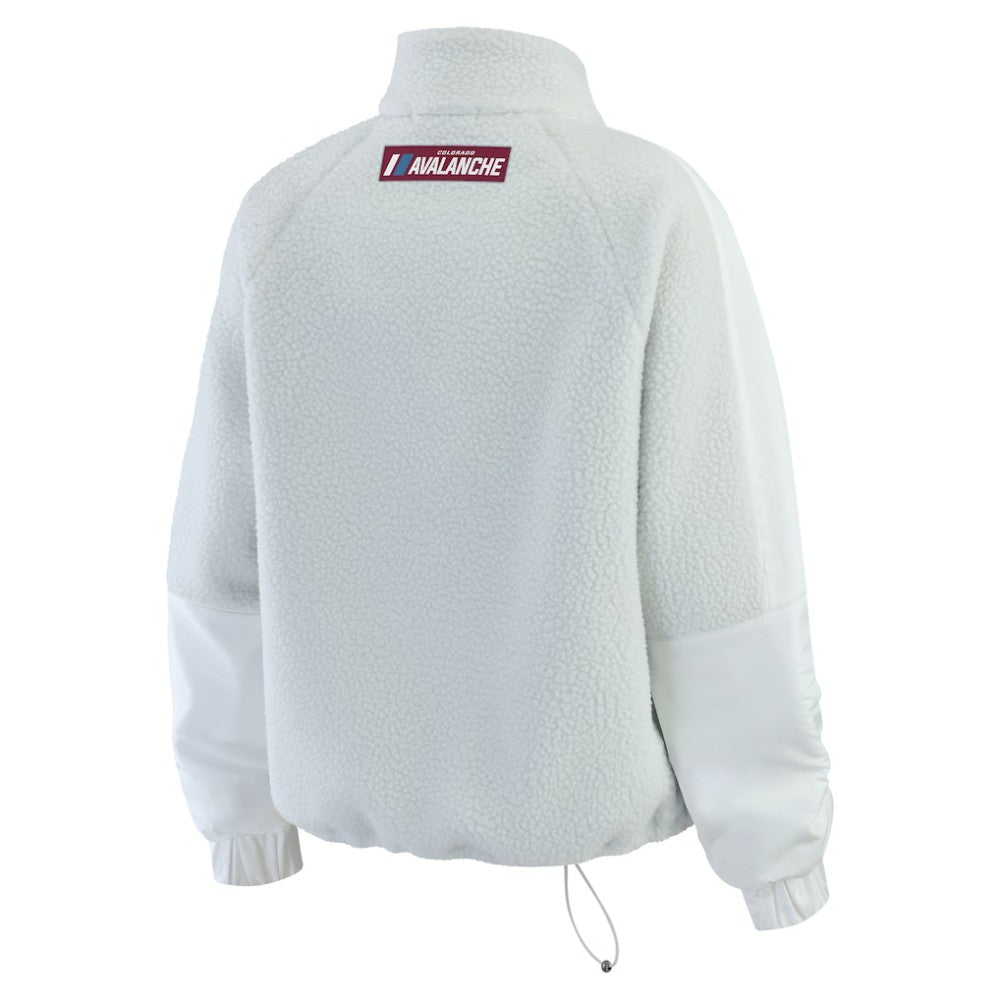 Colorado Avalanche WEAR by Erin Andrews Women's Polar Fleece Quarter-Zip Jacket - Gray - NHL