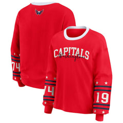 Washington Capitals WEAR by Erin Andrews Women's Long-Sleeve Sport T-Shirt - Red - NHL