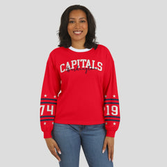 Washington Capitals WEAR by Erin Andrews Women's Long-Sleeve Sport T-Shirt - Red - NHL