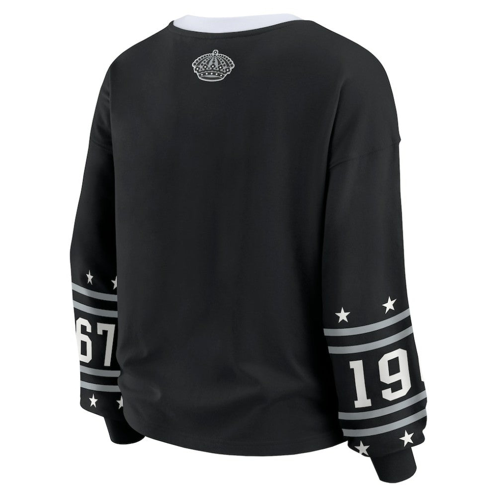 Los Angeles Kings WEAR by Erin Andrews Women's Long-Sleeve Sport T-Shirt - Black - NHL