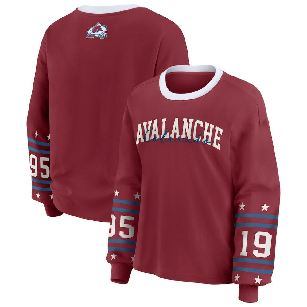 Colorado Avalanche WEAR by Erin Andrews Women's Long-Sleeve Sport T-Shirt - Burgundy - NHL