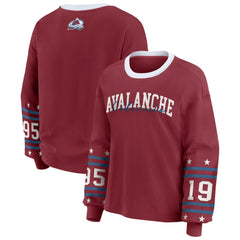 Colorado Avalanche WEAR by Erin Andrews Women's Long-Sleeve Sport T-Shirt - Burgundy - NHL