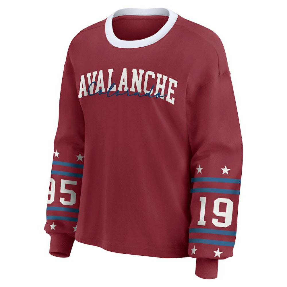 Colorado Avalanche WEAR by Erin Andrews Women's Long-Sleeve Sport T-Shirt - Burgundy - NHL