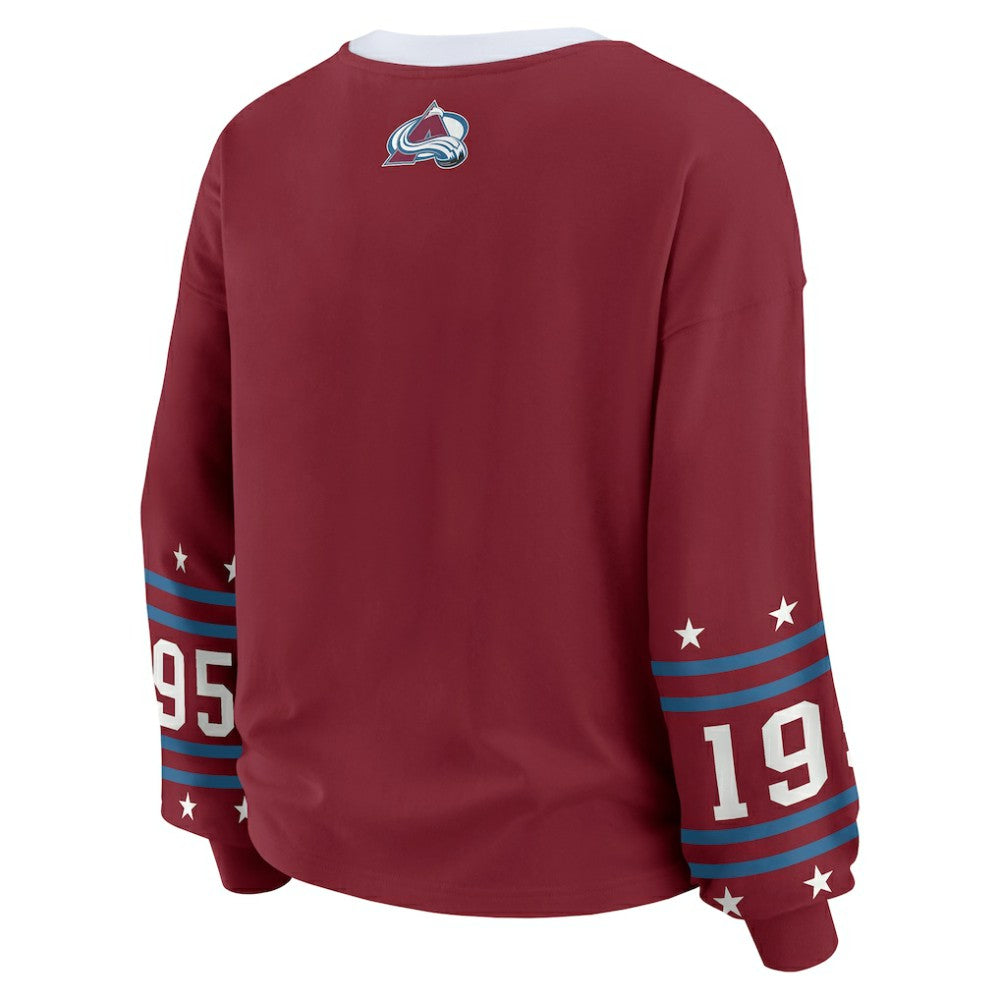 Colorado Avalanche WEAR by Erin Andrews Women's Long-Sleeve Sport T-Shirt - Burgundy - NHL