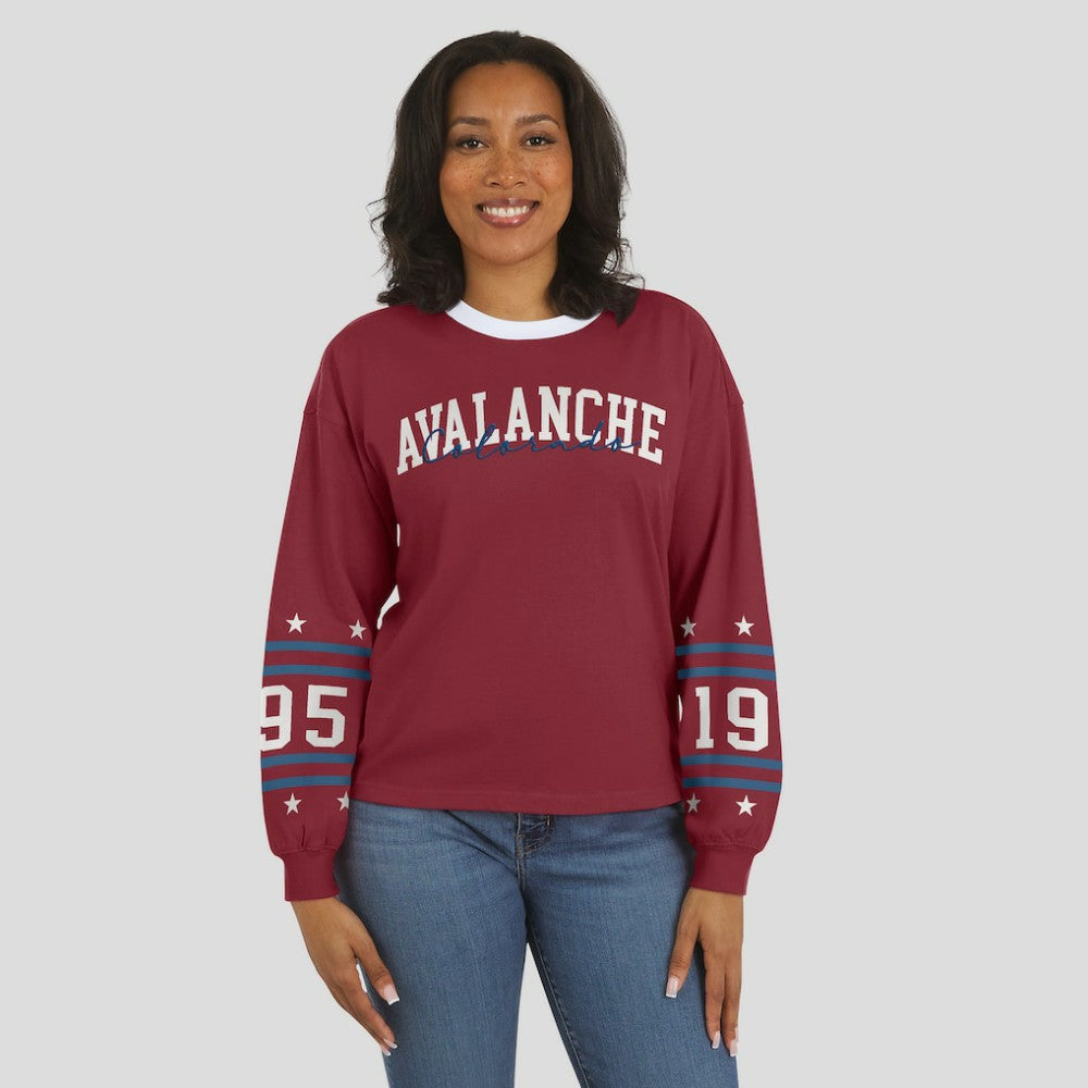 Colorado Avalanche WEAR by Erin Andrews Women's Long-Sleeve Sport T-Shirt - Burgundy - NHL