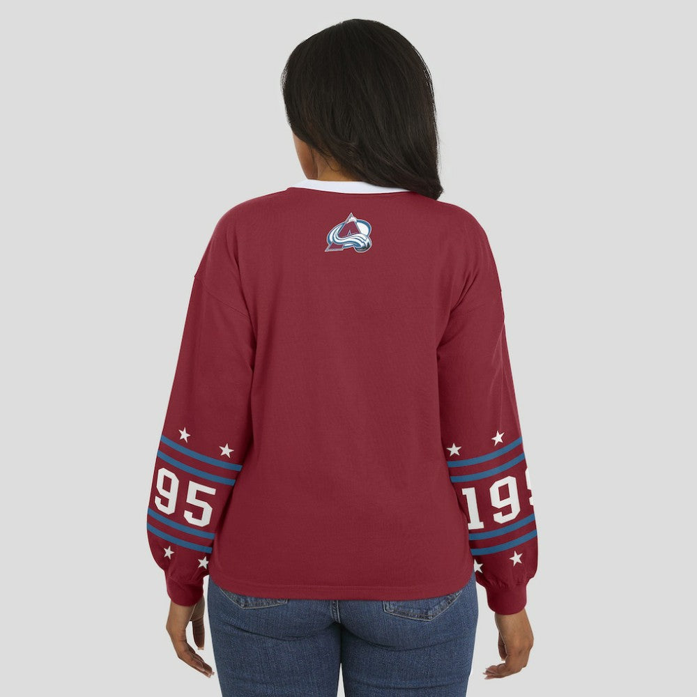 Colorado Avalanche WEAR by Erin Andrews Women's Long-Sleeve Sport T-Shirt - Burgundy - NHL