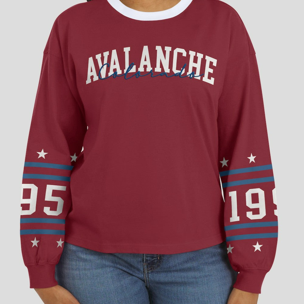 Colorado Avalanche WEAR by Erin Andrews Women's Long-Sleeve Sport T-Shirt - Burgundy - NHL