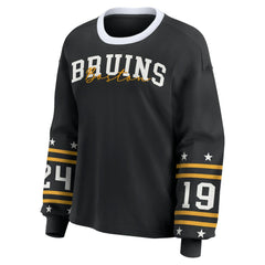 Boston Bruins WEAR by Erin Andrews Women's Long-Sleeve Sport T-Shirt - Black - NHL